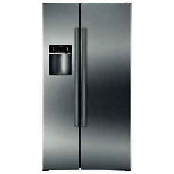 Bosch KAD62V40GB American Style Fridge Freezer, Steel Look